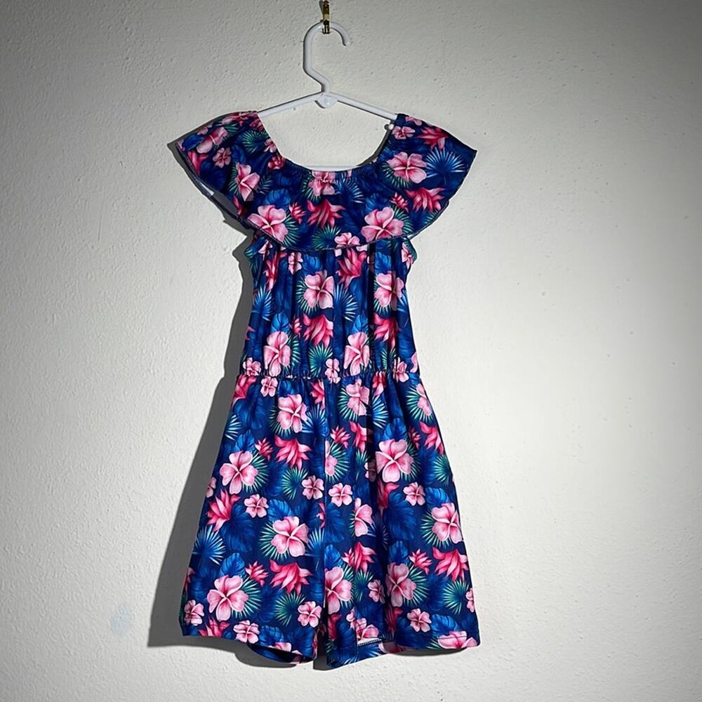 Pete + Lucy Girls Tropical Themed Romper Size 6/6X